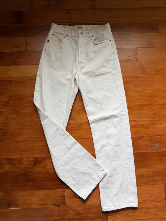 Agolde Denim - Agolde 90s Pinch Waist Straight Jeans Size 27 in Creamy White